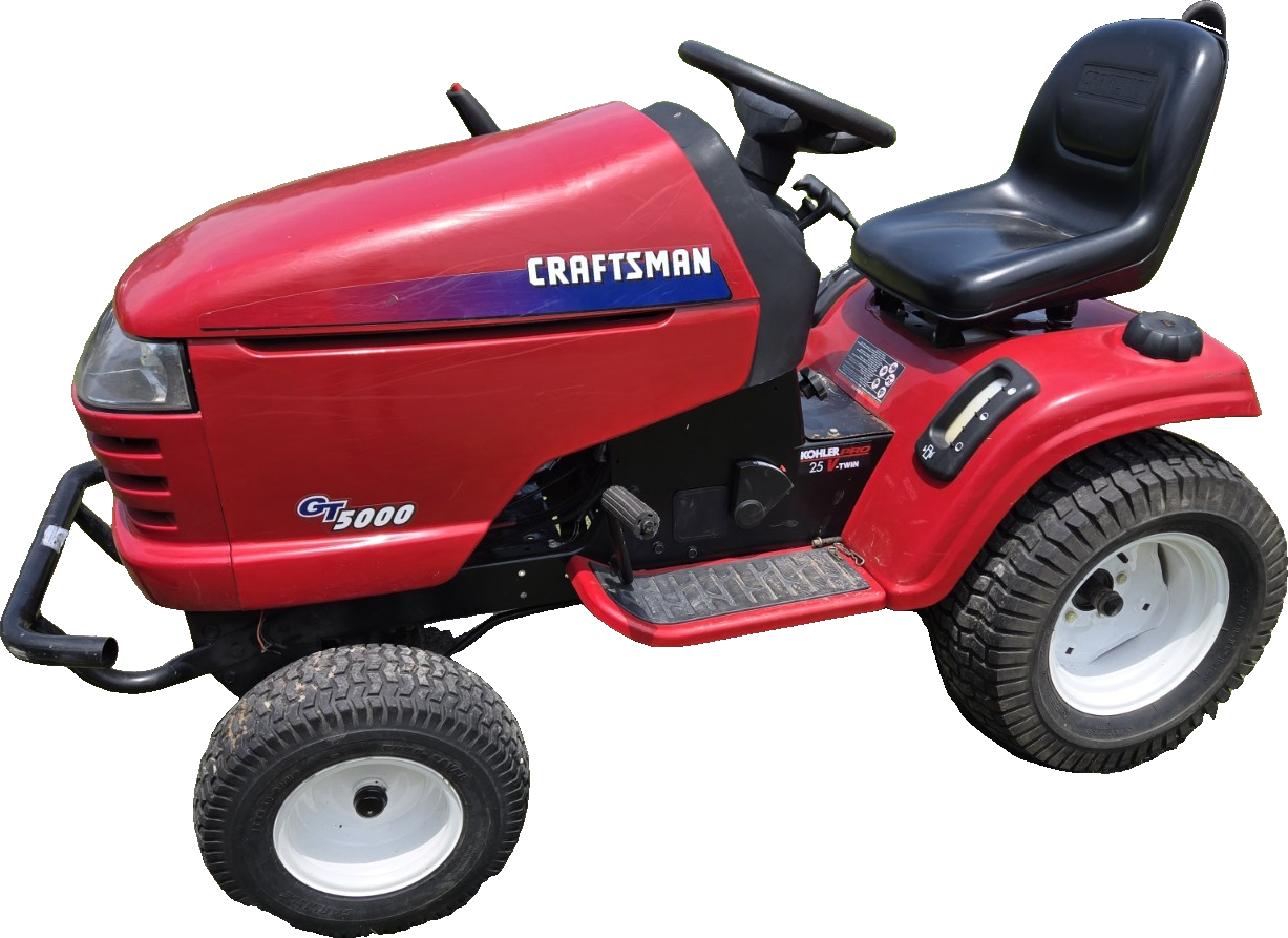 Craftsman GT5000 with front and rear tire callouts